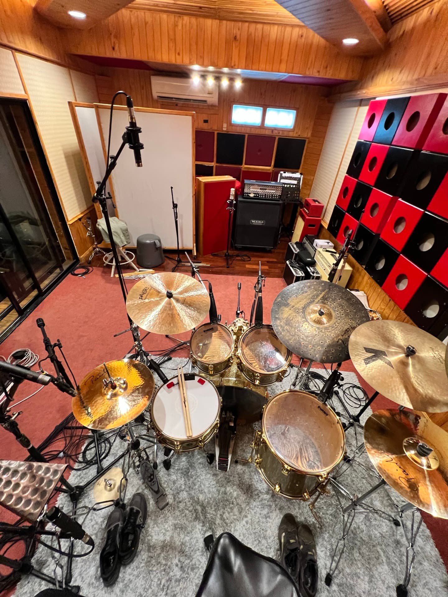 Drum kit overhead view